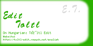 edit toltl business card